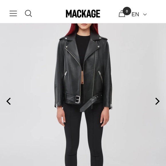 Mackage Kylie Tan Leather Moto Jacket with Removable Belt - NWT - Colour: Camel - Picture 7 of 12